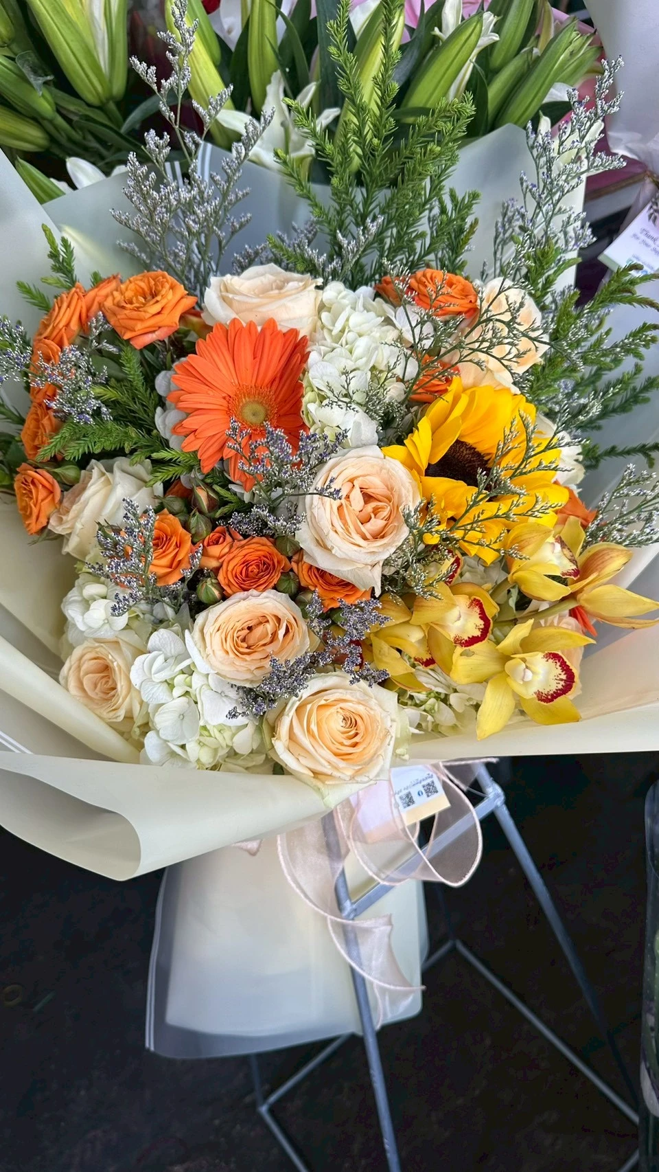 Fresh flower bouquet prepared for delivery across Chiang Mai
