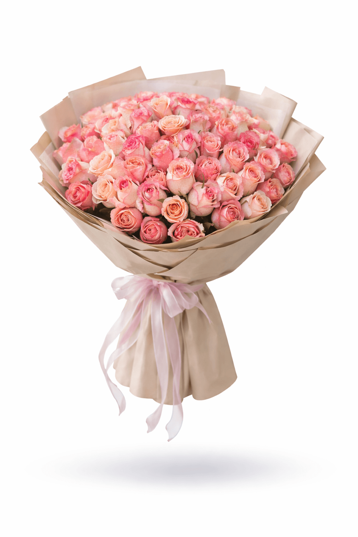 A beautiful bouquet of 51 pink roses, arranged in a full and elegant style. Soft in color and graceful in appearance, this bouquet is wrapped neatly with premium paper and finished with a ribbon. It is a lovely choice for expressing affection, admiration, gratitude, and warm feelings.