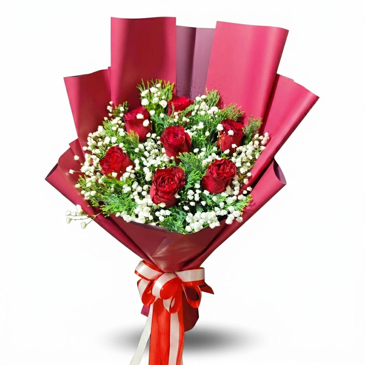A classic romantic bouquet in a rounded hand-tied style. Lush, elegant, and full of warm feelings—perfect for anniversaries, birthdays, congratulations, or a heartfelt surprise. Timeless and always meaningful.