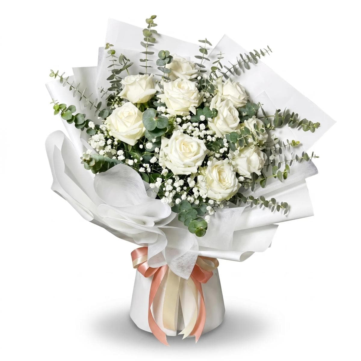 White Rose Cloud Bouquet