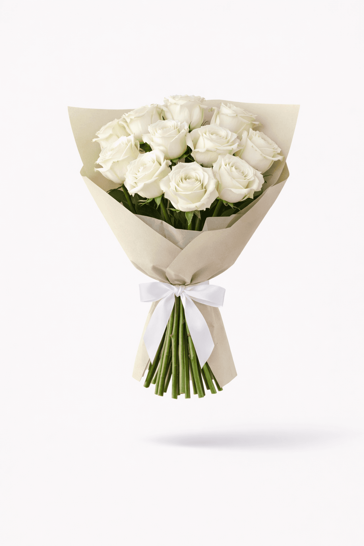 A delicate mono bouquet of fresh white roses, symbolizing purity and elegance.
Beautifully arranged and wrapped in premium paper.
Perfect for birthdays, congratulations, or a gentle romantic gesture.